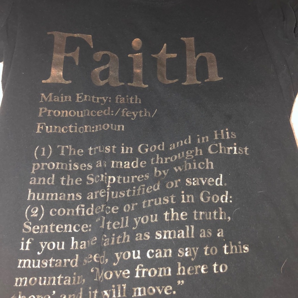 Faith shirt size L worn twice